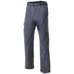 Kitchen pants with checks and side pocket VELILLA Series OREGANO 52 (Black)