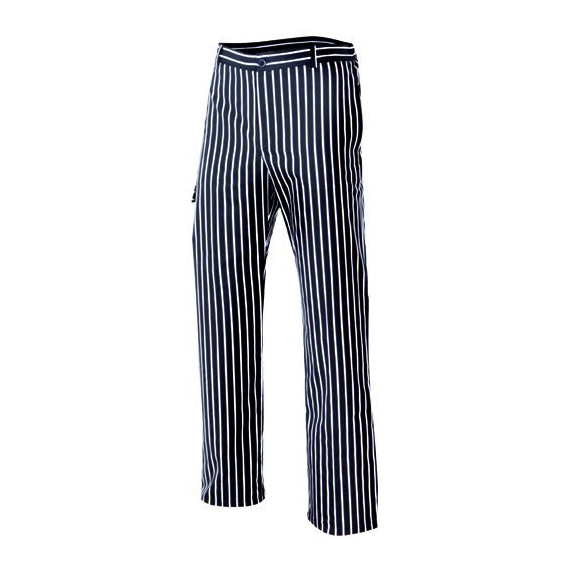 Kitchen pants with checks and side pocket VELILLA Series OREGANO 52 (Black)