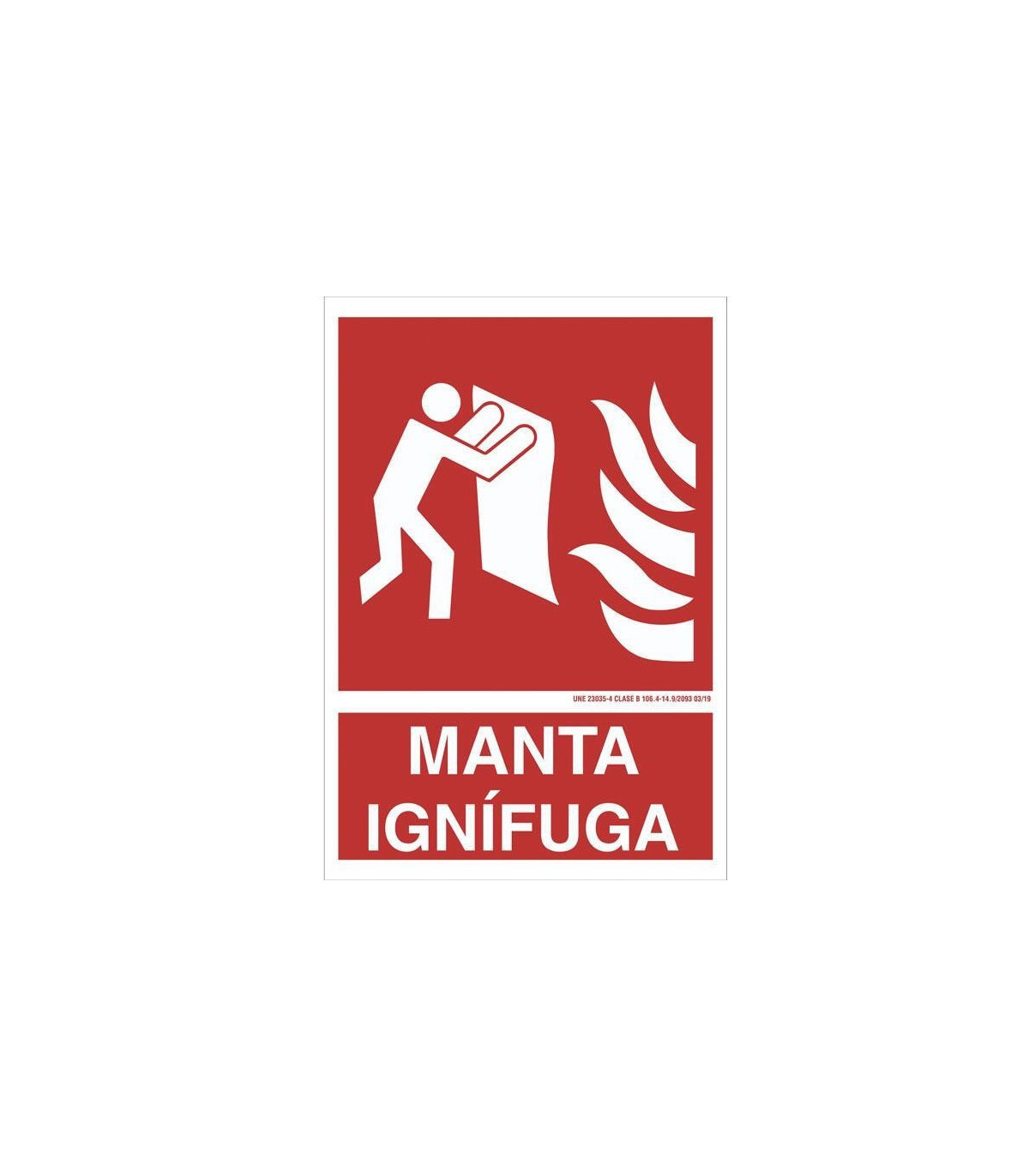 Señal de socorro Manta ignífuga (texto y pictograma) COFAN skrc