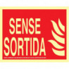 Placa Sense classificada A01400-C em PVC medindo 200X250 com camada luminescente C.A SEKURECO