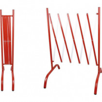 Faltbare Metallzaun pulverbeschichtet (rot, weiß) 2,50 x 1,05 m offen SEKURECO