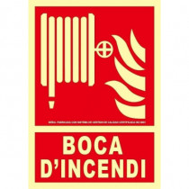 Segnale di estinzione in catalano Boca D´Incendi 210 x 300 mm Classe A SEKURECO