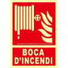 Señal de extinción en catalán Boca D´Incendi 210 x 300 mm Clase A SEKURECO