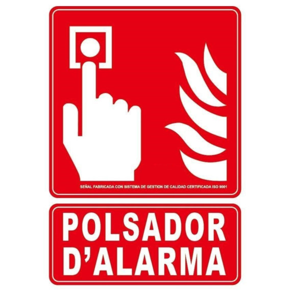 Safety signal Alarm button 210 x 300 mm Class A SEKURECO