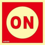 Señal ON complementaria 105 x 105 mm Clase A Disparo A08458 SEKURECO