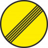 Metal Road Sign End of Prohibitions Diameter 500 mm