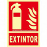 Fire extinguisher sign 210X300 in aluminum Class A FA00901 SEKURECO