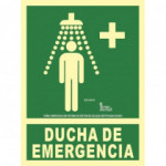 Emergency Shower Signal in aluminum Class A 210 x 300 mm SEKURECO