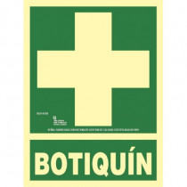 First aid kit sign aluminum class A with perforated corner 210 x 300mm SEKURECO