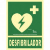 Segnale di emergenza Defibrillatore in alluminio classe A 210X300 SEKURECO