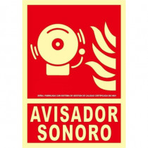 Sinal de segurança Avisador Sonoro em alumínio Classe A SEKURECO