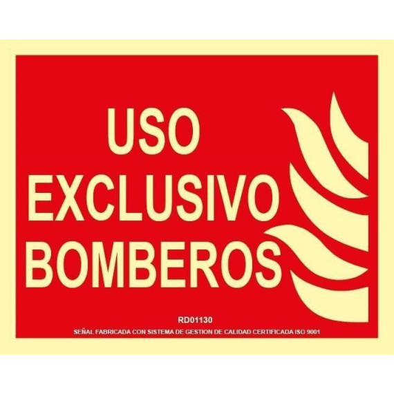 Segnale di sicurezza Uso Esclusivo Vigili del Fuoco Alluminio Classe A 200X250 FA01930 SEKURECO