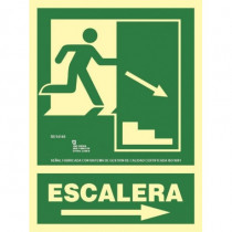 Signal Échelle Descente Droite en aluminium Classe A 210 x 300 mm SEKURECO