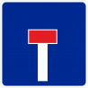 Placa Metálica Pré-sinalização de Estrada Sem Saída Ø 500 mm