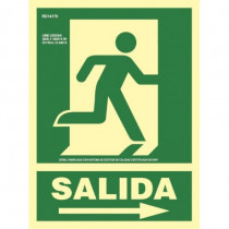 Segnale di Uscita con freccia destra 210 x 300 mm Alluminio Classe A SEKURECO