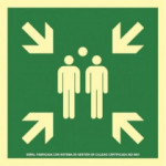 Evacuation Signal Meeting Point in Aluminum Class A SEKURECO