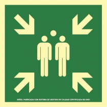 Evacuation Signal Meeting Point in Aluminum Class A SEKURECO