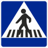 Verkehrszeichen Metallische Situation eines Fußgängerüberwegs Durchmesser 500 mm
