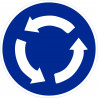 Metal Road Sign Intersection Mandatory Rotating Direction Ø500mm