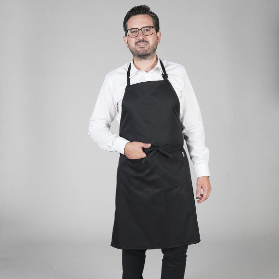 Apron with adjustable straps and front pockets GARY'S 100% polyester
