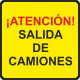 Metallic road sign Attention! Truck output Side 500 mm