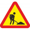 Metal Road Sign Works Side 700 mm
