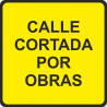 Metal Traffic Sign Road Closed Due to Construction Side 500 mm