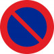 Señal Vial Metálica Estacionamiento Prohibido Diámetro 500 mm