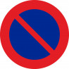 Sinais de trânsito metálicos Proibido estacionar / estacionar Proibido Diâmetro 500 mm