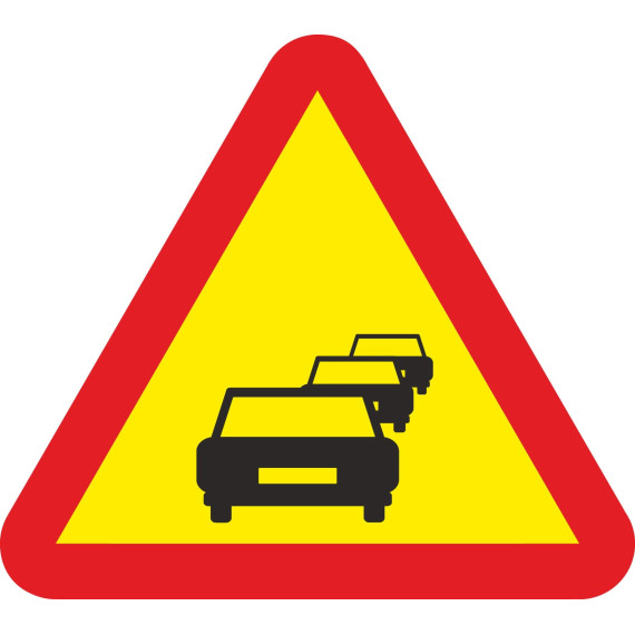 Metallic road sign Congestion side 700 mm
