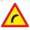 Bag Road Sign Dangerous Curve to the Right 700 x 700 mm