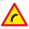 Road Sign of Curved Dangerous Road to the Right 700 x 700 mm