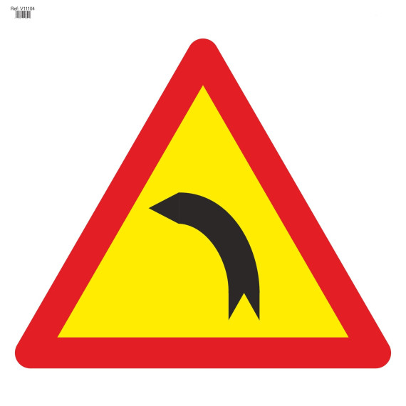 Road signal curve bag to the left 700 x 700 mm