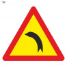 Bag Road Sign Dangerous Curve Towards the Left 700 x 700 mm