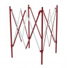 Red and white square extendable fence COFAN