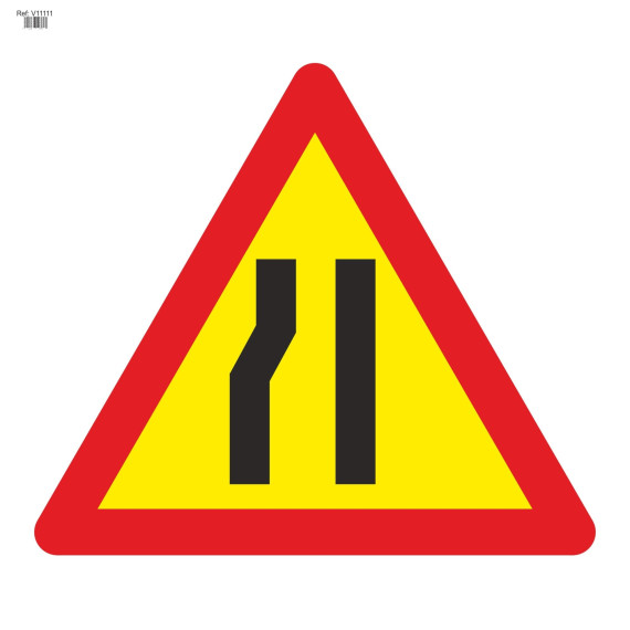 Traço de sinal de estrada da estrada à esquerda 700 x 700 mm