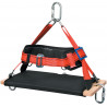 Rigid suspension chair with textile insulation for vertical work