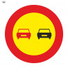 Bag Road Sign No Overtaking Prohibited 700 x 700 mm