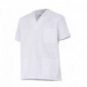 Camicia sanitaria chiusa collo a V 100% cotone manica corta 535205 VELILLA