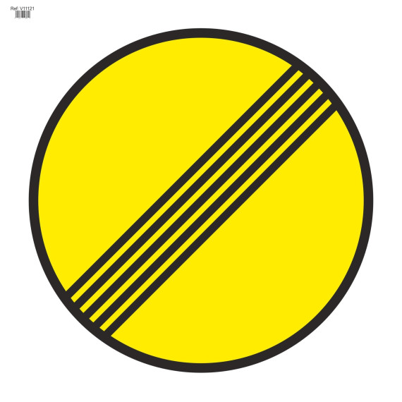 Signe de la route Boltal Fin des interdictions 700 x 700 mm