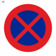 Road signal stop and parking forbidden 700 x 700 mm