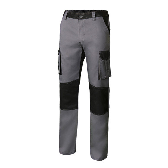 Bicolor Bauhose mit mehreren Taschen im Slim Fit Schnitt aus Twill-Gewebe mit Verstärkung VELILLA 103020B