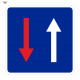 Straßensignal Priorität in Bezug auf die entgegengesetzte Richtung 700 x 700 mm