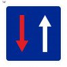 Bag Road Sign Priority Regarding the Opposite Direction 700x700 mm