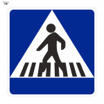 Bag road sign Situation of a pedestrian passage 700 x 700 mm