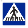 Verkehrsschild für Fußgängerüberweg 700 x 700 mm