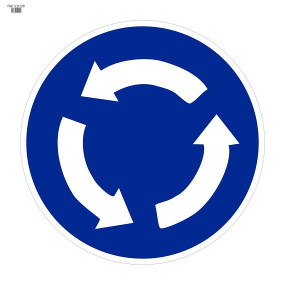 Intersection du signal de route du sens rotatif mandataire 700 x 700 mm