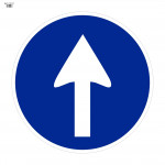 Sac à sens obligatoire sur le signal de route à l'avant 700 x 700 mm
