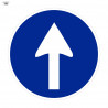 Mandatory Directional Road Sign Ahead 700 x 700 mm