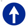 Signo de trânsito de bolsa sentido obrigatório À frente 700 x 700 mm